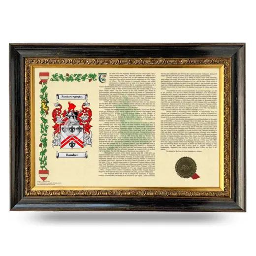 Bamber Armorial Landscape Framed - Heirloom