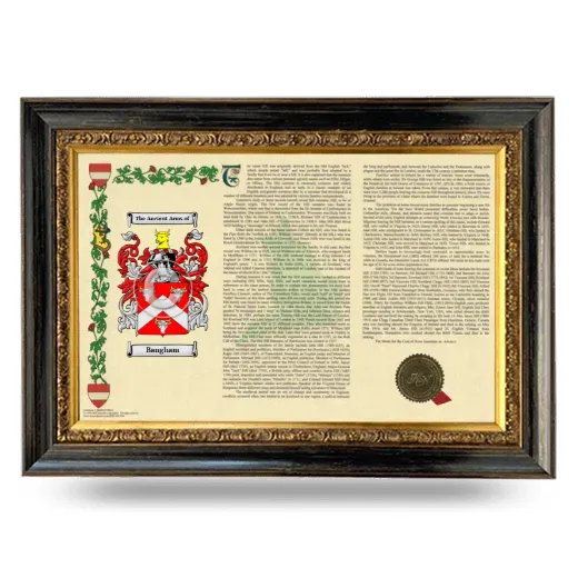 Bangham Armorial Landscape Framed - Heirloom