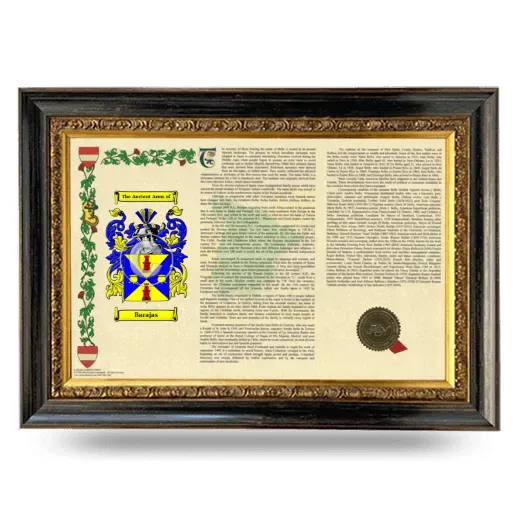 Barajas Armorial Landscape Framed - Heirloom