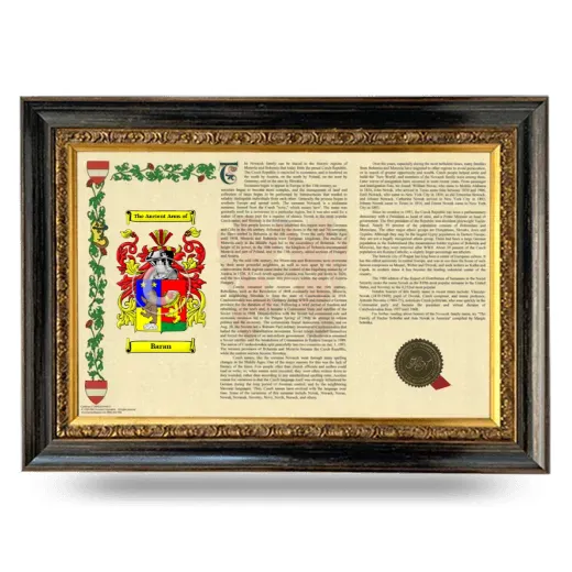 Baran Armorial Landscape Framed - Heirloom