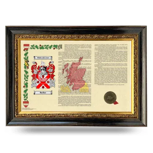 Barbar Armorial Landscape Framed - Heirloom