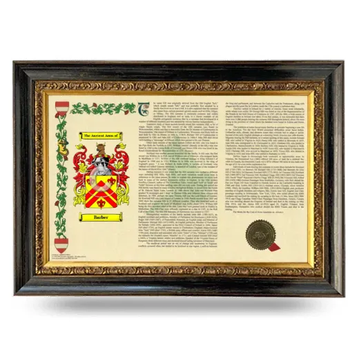 Barber Armorial Landscape Framed - Heirloom