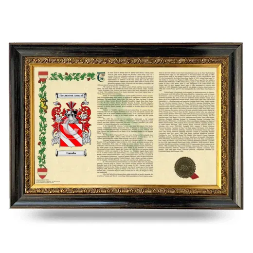 Barela Armorial Landscape Framed - Heirloom