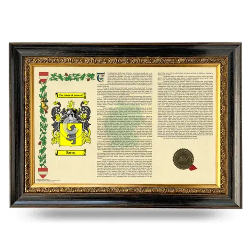 Baren Armorial Landscape Framed - Heirloom