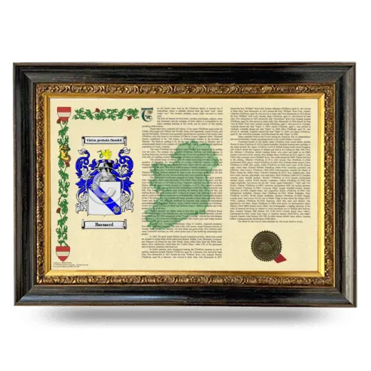 Barnard Armorial Landscape Framed - Heirloom