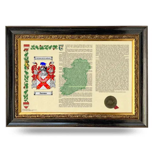 Barome Armorial Landscape Framed - Heirloom
