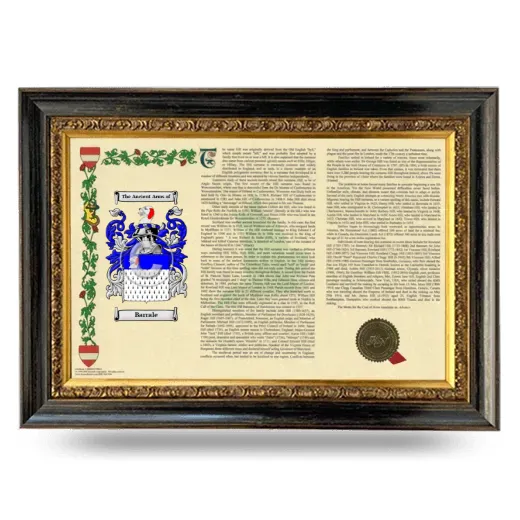Barrale Armorial Landscape Framed - Heirloom