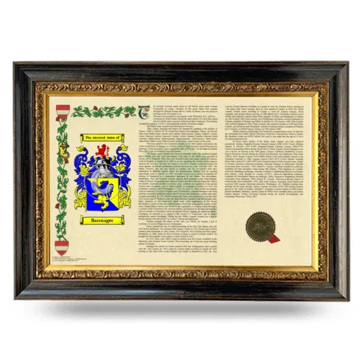 Barranger Armorial Landscape Framed - Heirloom