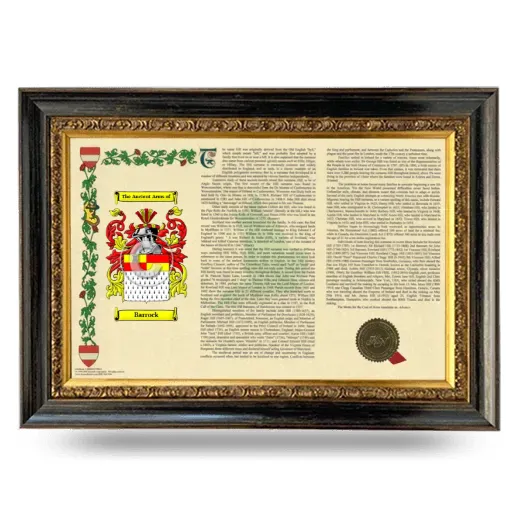 Barrock Armorial Landscape Framed - Heirloom
