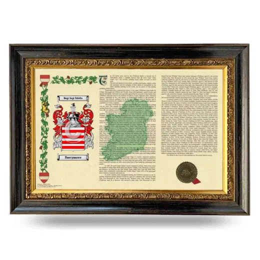 Barrymore Armorial Landscape Framed - Heirloom