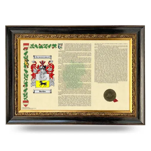 Barties Armorial Landscape Framed - Heirloom
