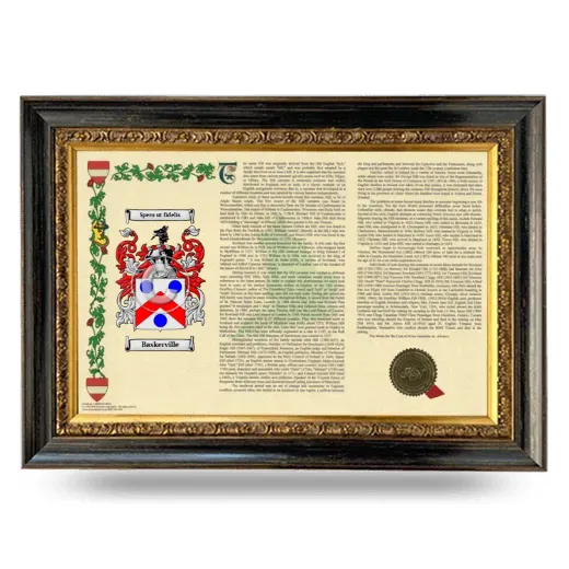 Baskerville Armorial Landscape Framed - Heirloom