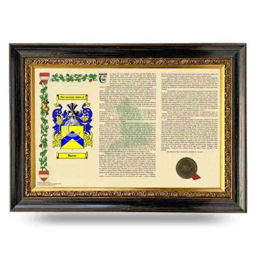 Bater Armorial Landscape Framed - Heirloom