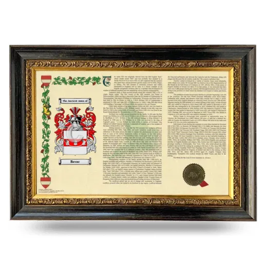 Bavar Armorial Landscape Framed - Heirloom