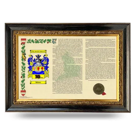 Bebers Armorial Landscape Framed - Heirloom