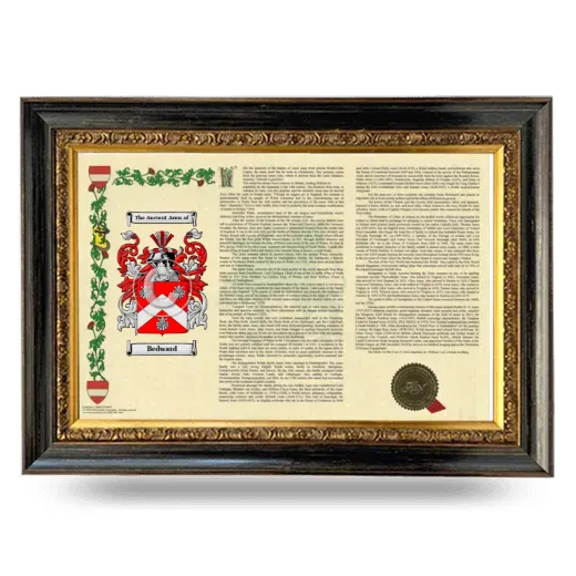 Bedward Armorial Landscape Framed - Heirloom