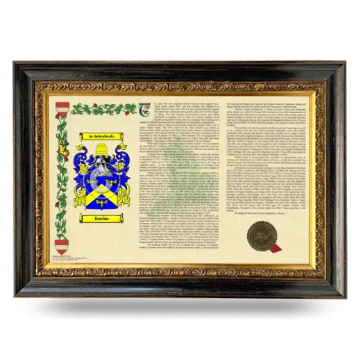 Beebie Armorial Landscape Framed - Heirloom