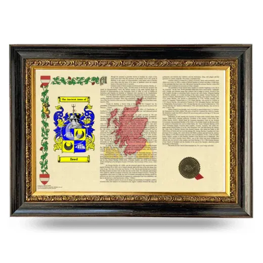 Beed Armorial Landscape Framed - Heirloom