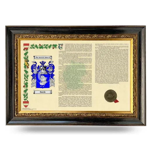 Beerle Armorial Landscape Framed - Heirloom