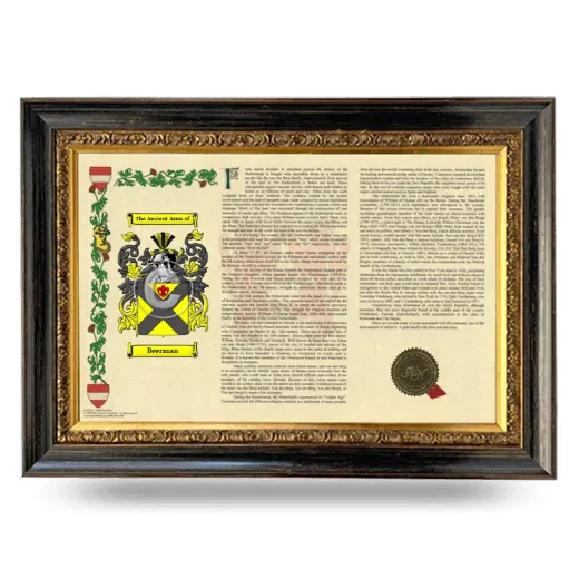 Beerman Armorial Landscape Framed - Heirloom