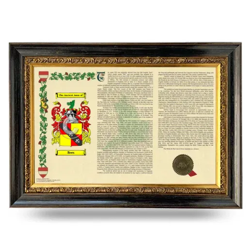 Bees Armorial Landscape Framed - Heirloom