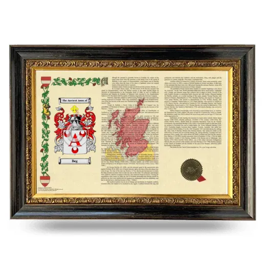 Beg Armorial Landscape Framed - Heirloom