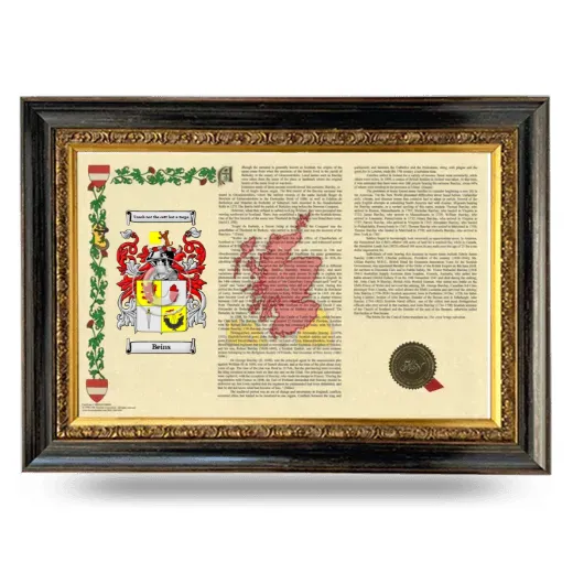 Beins Armorial Landscape Framed - Heirloom