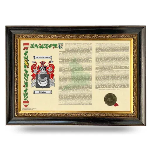 Belgian Armorial Landscape Framed - Heirloom