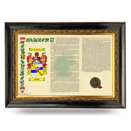 Bendas Armorial Landscape Framed - Heirloom