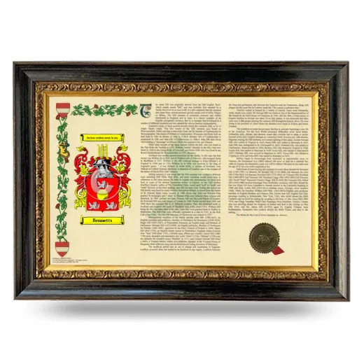 Bennetts Armorial Landscape Framed - Heirloom