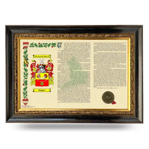 Bergam Armorial Landscape Framed - Heirloom