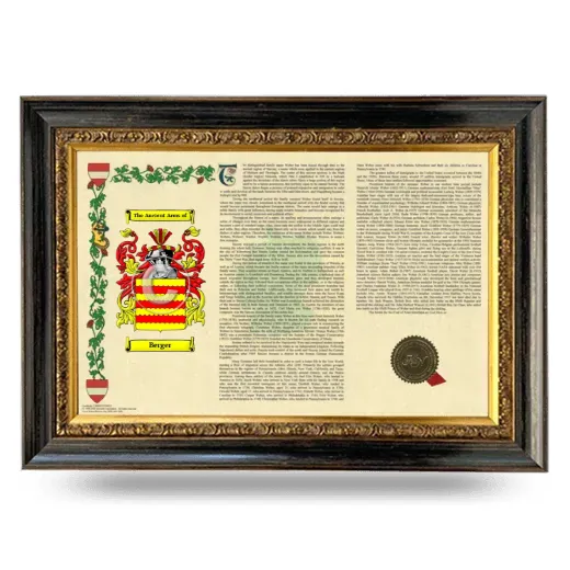 Berger Armorial Landscape Framed - Heirloom