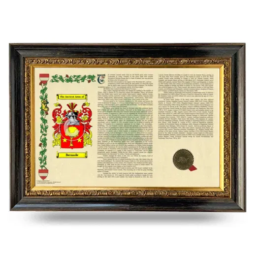 Bernade Armorial Landscape Framed - Heirloom