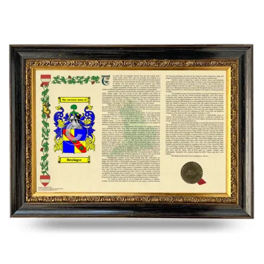 Berringer Armorial Landscape Framed - Heirloom