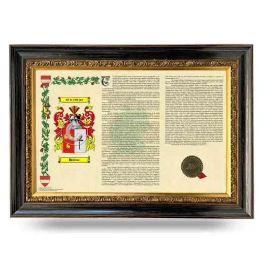 Berton Armorial Landscape Framed - Heirloom