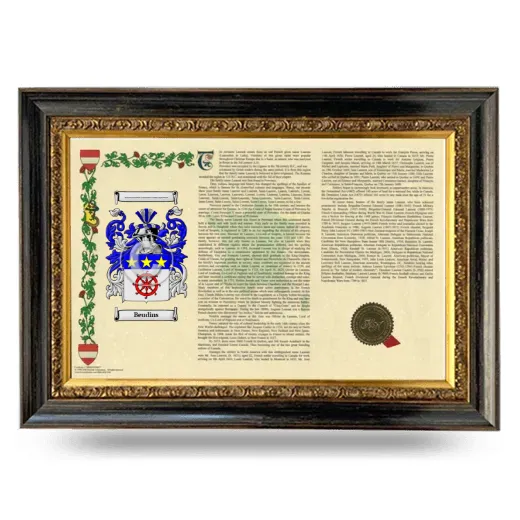 Beudins Armorial Landscape Framed - Heirloom