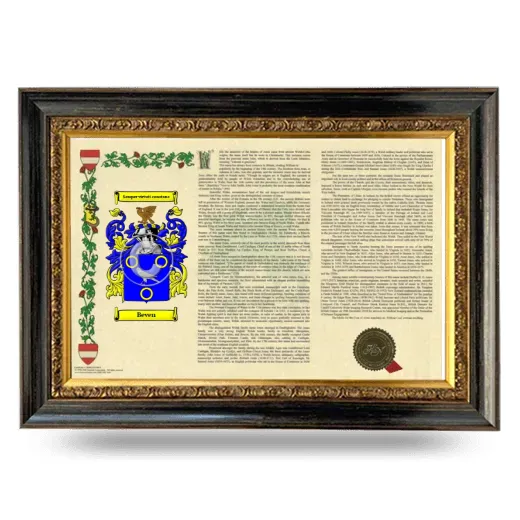 Beven Armorial Landscape Framed - Heirloom