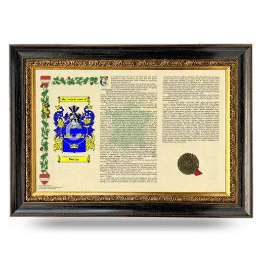 Bezon Armorial Landscape Framed - Heirloom