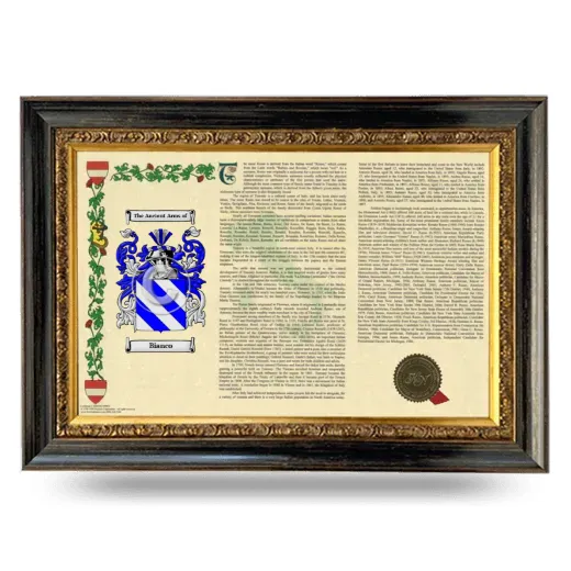 Bianco Armorial Landscape Framed - Heirloom