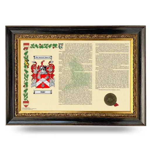 Bidel Armorial Landscape Framed - Heirloom