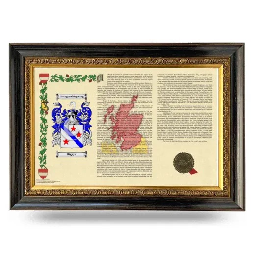 Biggor Armorial Landscape Framed - Heirloom