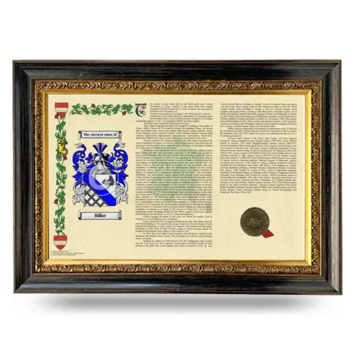 Billot Armorial Landscape Framed - Heirloom