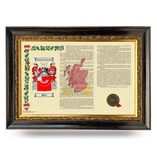 Blaco Armorial Landscape Framed - Heirloom