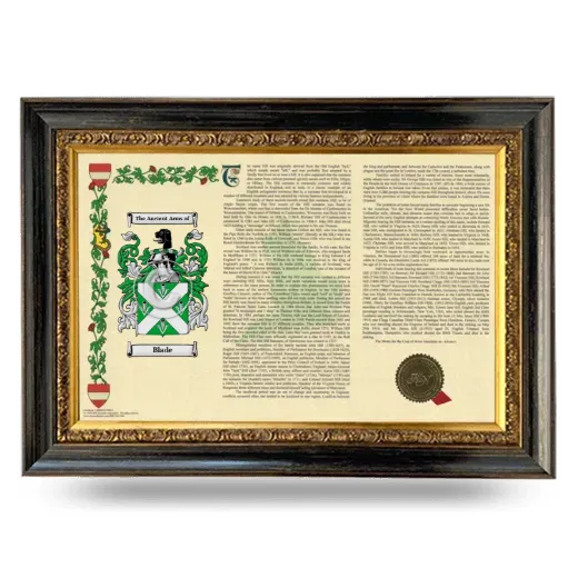 Blade Armorial Landscape Framed - Heirloom