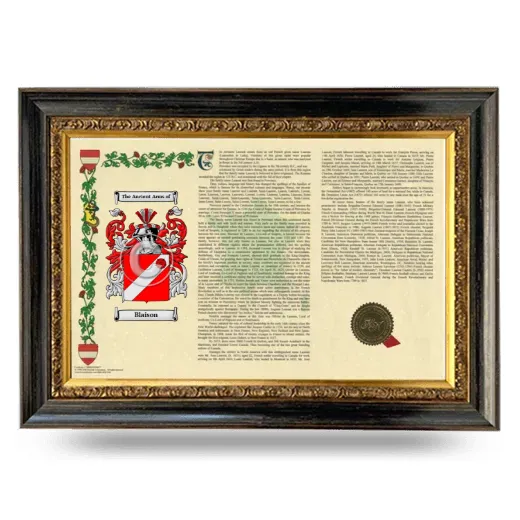 Blaison Armorial Landscape Framed - Heirloom