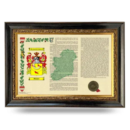 Blamer Armorial Landscape Framed - Heirloom