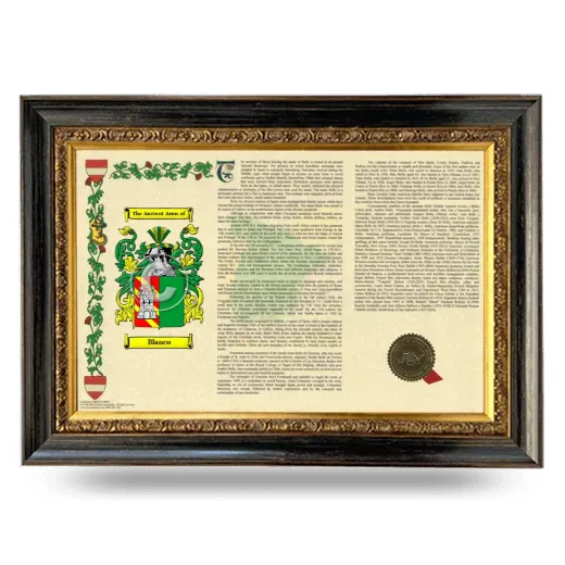 Blanco Armorial Landscape Framed - Heirloom