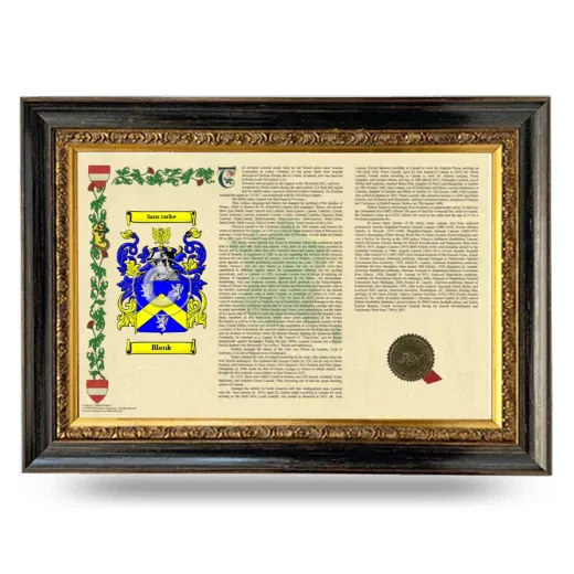 Blank Armorial Landscape Framed - Heirloom