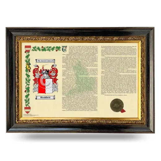 Blankfield Armorial Landscape Framed - Heirloom