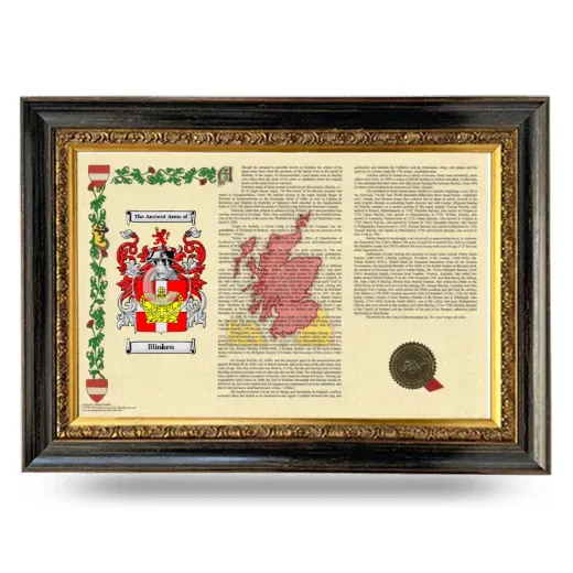 Blinken Armorial Landscape Framed - Heirloom